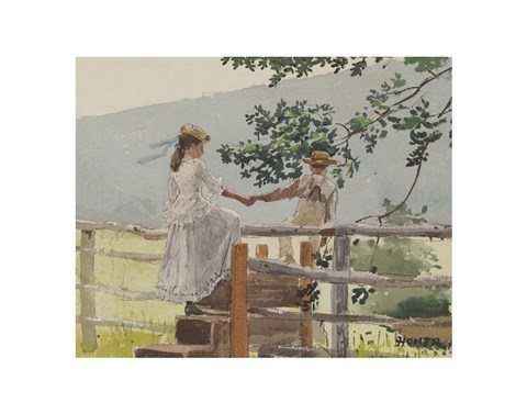 Framed On the Stile, 1878 Print