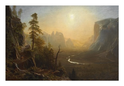 Framed Yosemite Valley, Glacier Point Trail, ca. 1873 Print