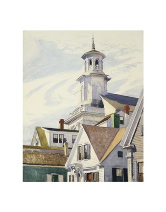 Framed Methodist Church Tower, 1930 Print