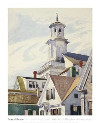 Framed Methodist Church Tower, 1930 Print