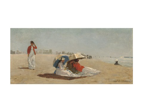 Framed East Hampton Beach, Long Island, 1874 Print