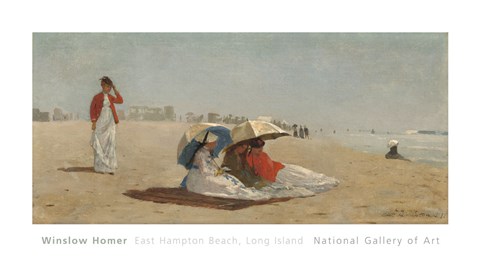 Framed East Hampton Beach, Long Island, 1874 Print