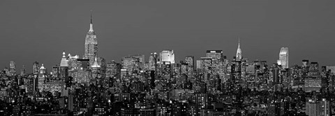 Framed Manhattan Skyline (detail) Print