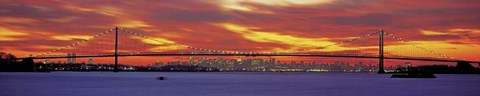 Framed Queensboro and Manhattan Bridge, New York City Print