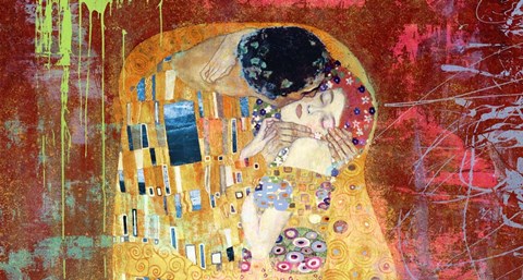 Framed Klimt&#39;s Kiss 2.0 (detail) Print