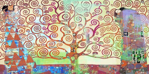 Framed Klimt&#39;s Tree of Life 2.0 Print