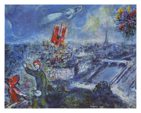 Framed View of Paris Print