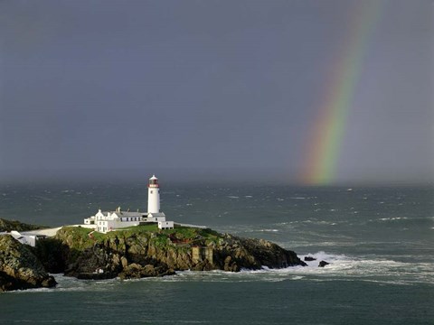 Framed Rainbow over Fanad-Head, Ireland Print