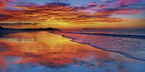 Framed Sunset, North Island, New Zealand Print