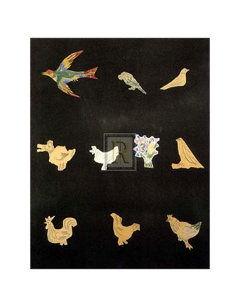 Framed Decoupages Print