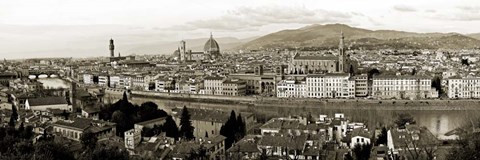 Framed Panoramic View of Florence Print