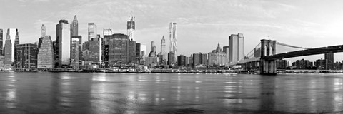 Framed Manhattan and Brooklyn Bridge, NYC 1 Print