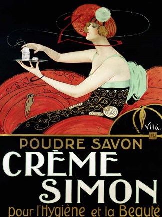 Framed Creme Simon, ca. 1925 Print
