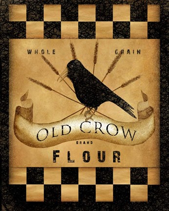 Framed Old Crow Flour Print