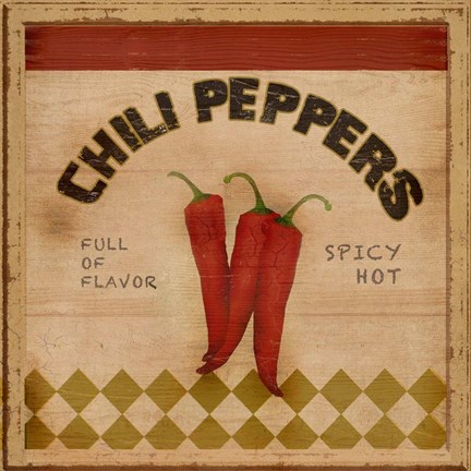Framed Chili Peppers Print