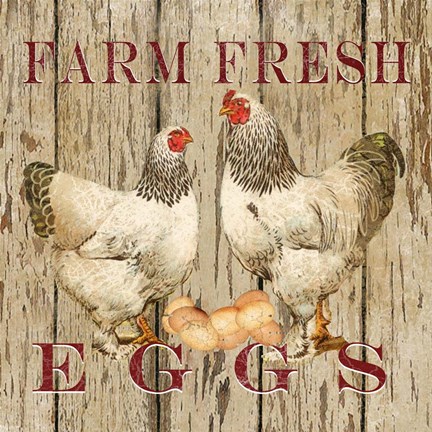 Framed Farm Fresh Eggs II Print