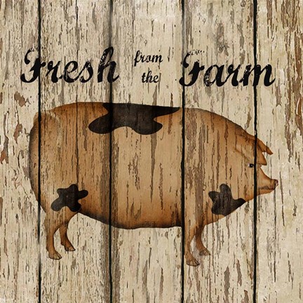 Framed Farm Fresh Pork Print