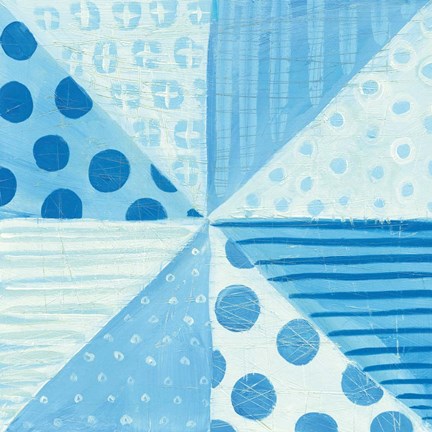 Framed Modern Americana VIII Blue Print