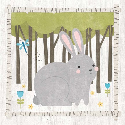 Framed Woodland Hideaway Bunny Print