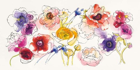 Framed Rainbow Ruffles Print