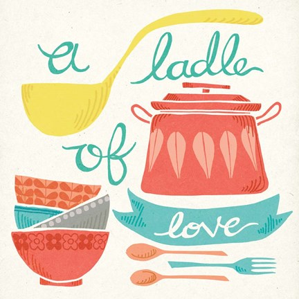 Framed Ladle of Love Print