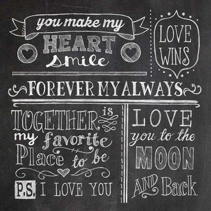 Framed Inspiration Chalkboard I Print