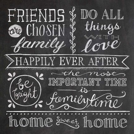 Framed Inspiration Chalkboard IV Print