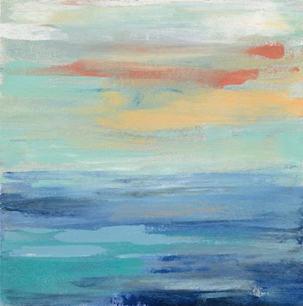 Framed Sunset Beach II Print