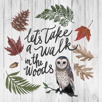 Framed Walk in the  Woods Print