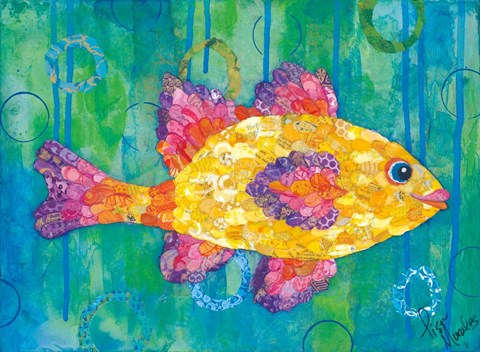 Framed Yellow Fish Print