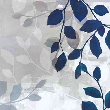 Framed Leaves in the Mist I Print