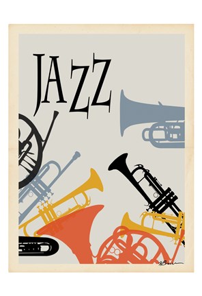 Framed Jazz 1 Print