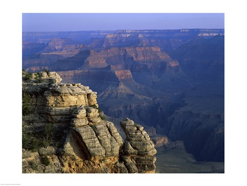 Framed High angle view of rock formation, Grand Canyon National Park, Arizona, USA Print