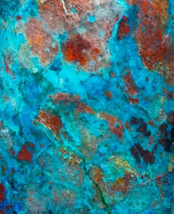 Framed Shattuckite Vulture Mountain Arizona 2 Print