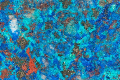 Framed Shattuckite Vulture Mountain Arizona 3 Print