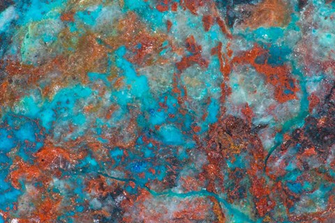 Framed Shattuckite Vulture Mountain Arizona 4 Print