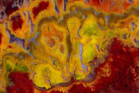 Framed Crayola Jasper, Cady Mountain, California Print