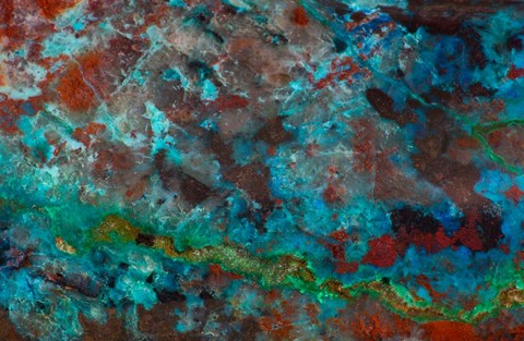 Framed Shattuckite Vulture Mountain Arizona Print