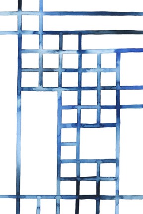 Framed Watercolor Bleed Pattern III Print