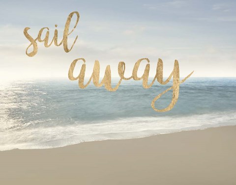 Framed Beach Sail Away Print