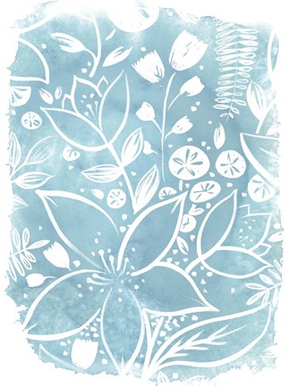 Framed Garden Batik VIII Print