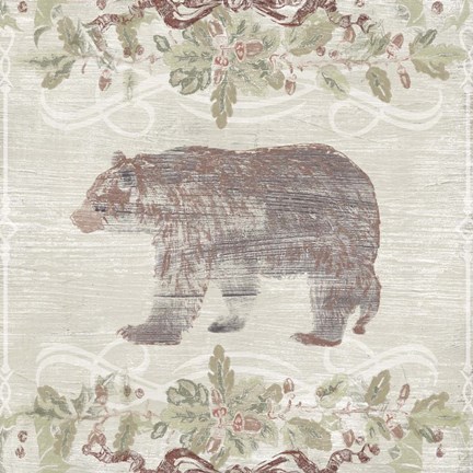 Framed Cabin Christmas III Print