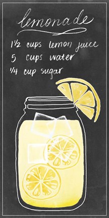 Framed Summer Drinks II Print