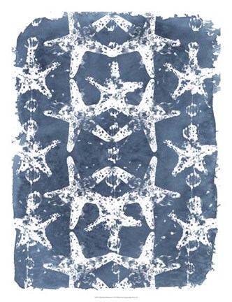 Framed Batik Shell Patterns II Print