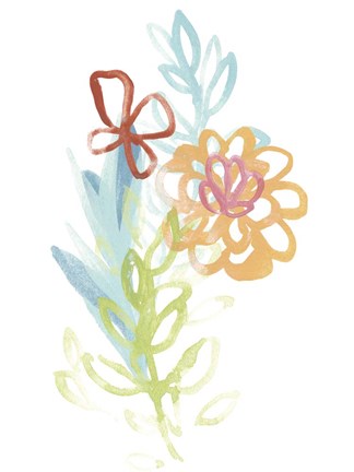 Framed Flora Moderne I Print