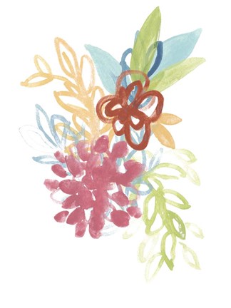 Framed Flora Moderne II Print