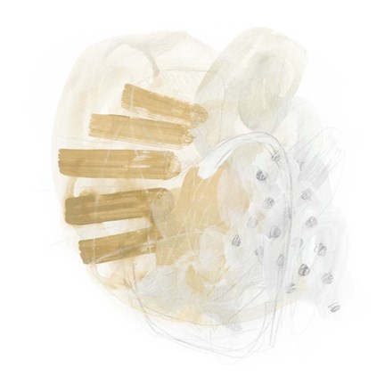 Framed Saffron Energy I Print