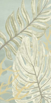 Framed Palm &amp; Coral Panel II Print