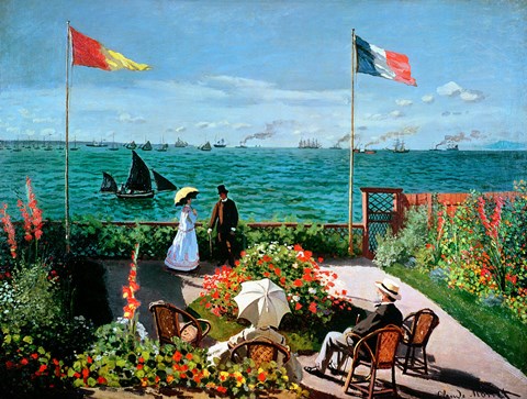 Framed Terrace at Sainte-Adresse, 1867 Print