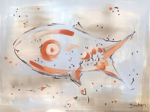 Framed Abstract Fish Print